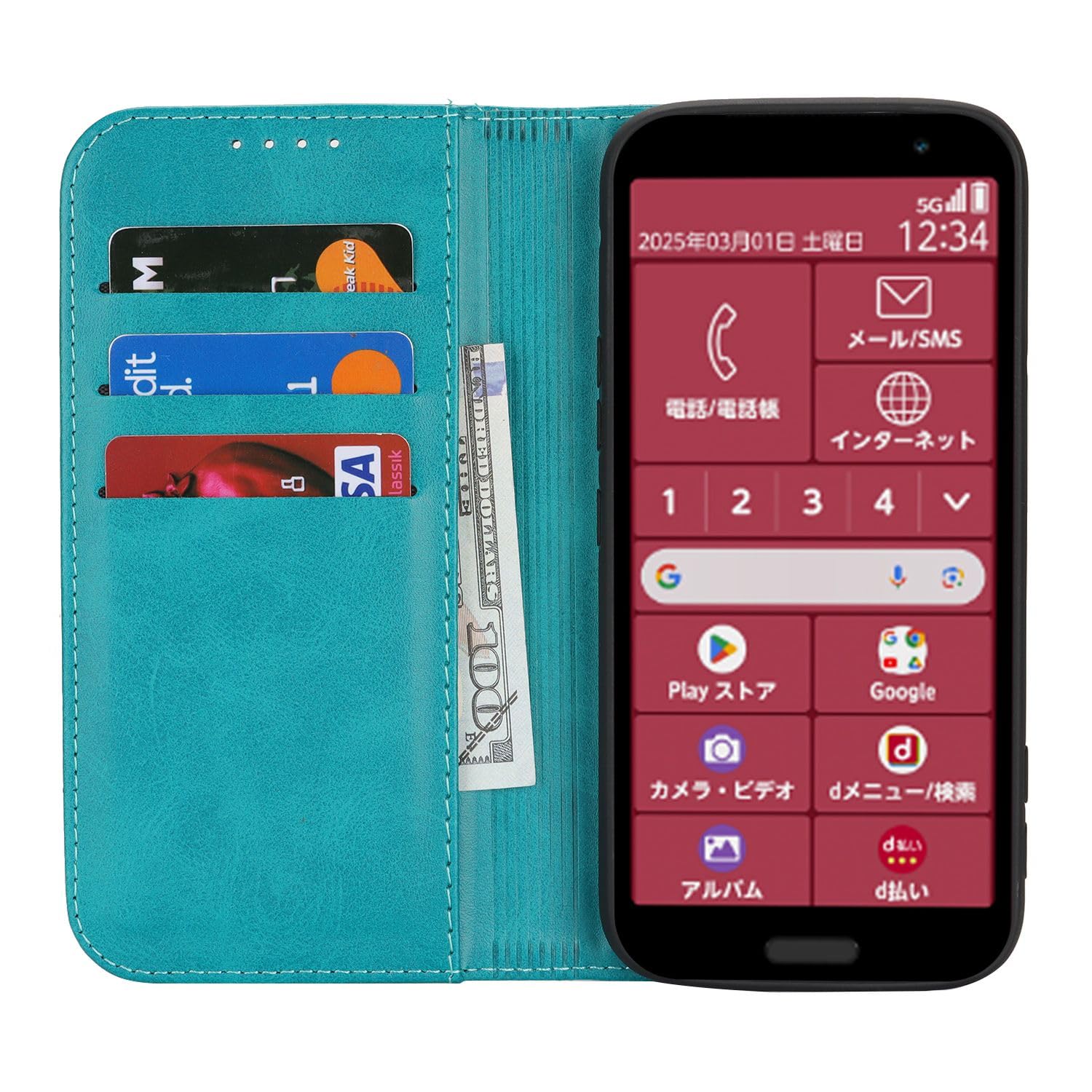 新品 NTTdocomo らくらくスマートフォン F-53E（専用ケースおまけ） Amazon.co.jp: らくらくスマートフォン F-53E ケース 手帳型